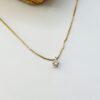 Collana Oro Giallo e Bianco 18Kt e Diamante