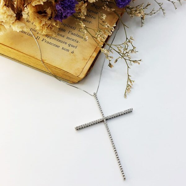 Collana Oro Bianco 18Kt e Diamanti