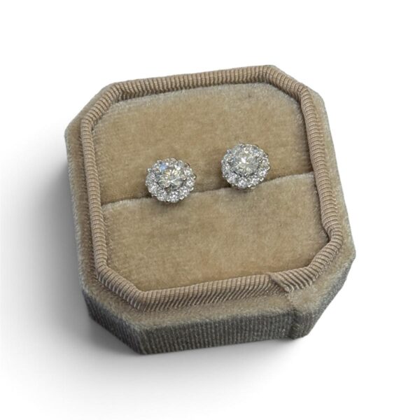 Orecchini margherita argento 925 con moissaniti