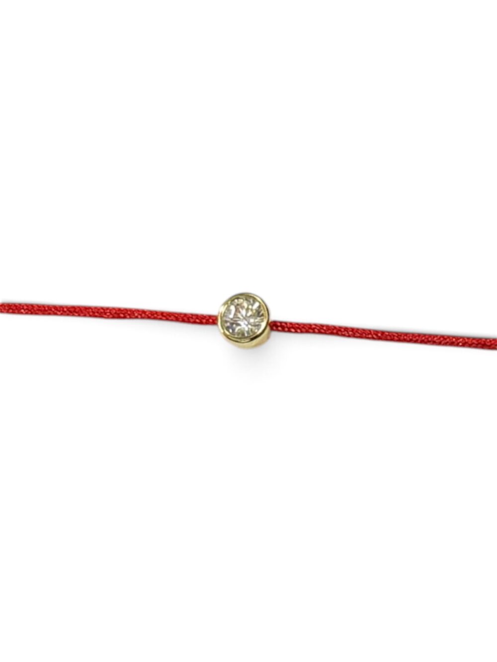 aaa1 Bracciale filo rosso argento 925 con moissanite