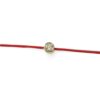 aaa1 Bracciale filo rosso argento 925 con moissanite