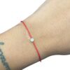 aaa4 Bracciale filo rosso argento 925 con moissanite