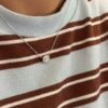 Collana argento 925 con moissanite margherita