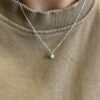 rrr Collana argento 925 con moissanite punto luce
