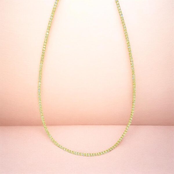 ttt1 Collana tennis argento 925 galvanica oro