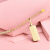 ttt2 Collana tennis argento 925 galvanica oro