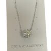 Collana argento 925 con moissanite margherita